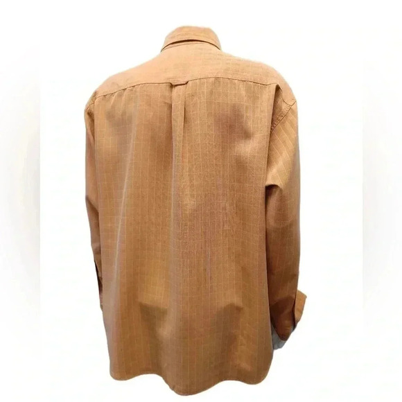 Columbia Ling Sleeve Dress Shirt Copper & Gold Size XXL - Picture 3 of 9